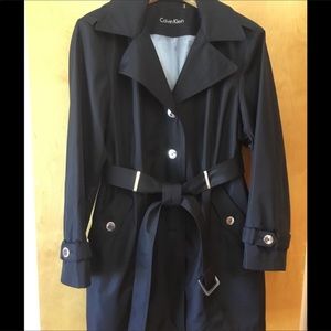 Calvin Klein Hooded trench rain coat